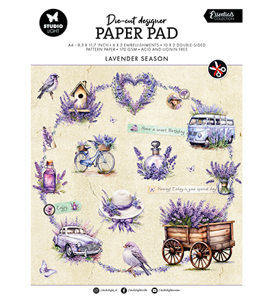 SL-ES-DCPP167 - StudioLight - Paper Pad Lavender season Essentials nr.167