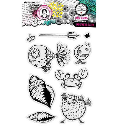 ABM-SI-STAMP649 - Art by Marlene - Underwater party Signature Collection nr.649