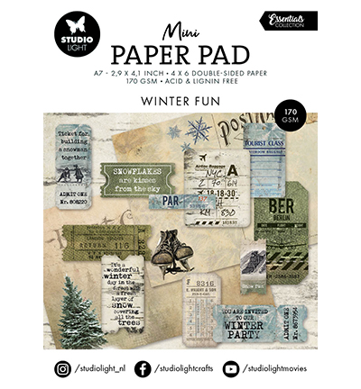 SL-ES-DPP214 - StudioLight - Mini Paper Pad Winter fun Essentials nr.214