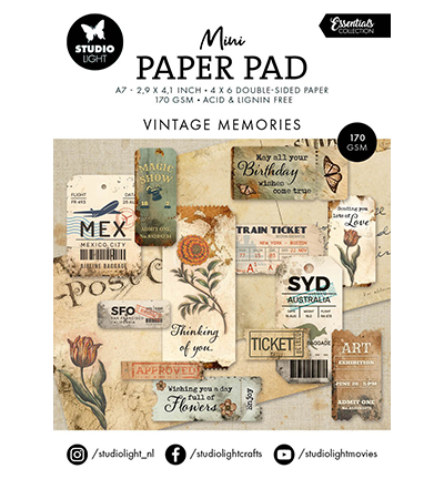 SL-ES-DPP215 - StudioLight - Mini Paper Pad Vintage memories Essentials nr.215