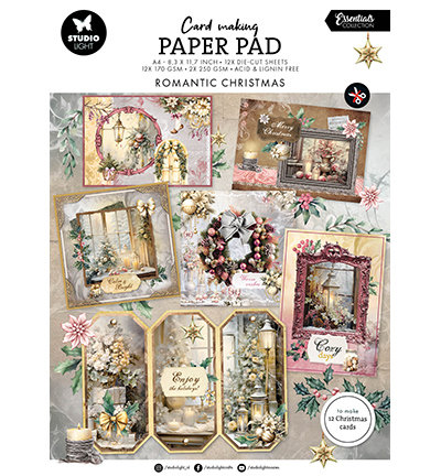  -  - Card making pad Romantic Christmas Essentials nr.11