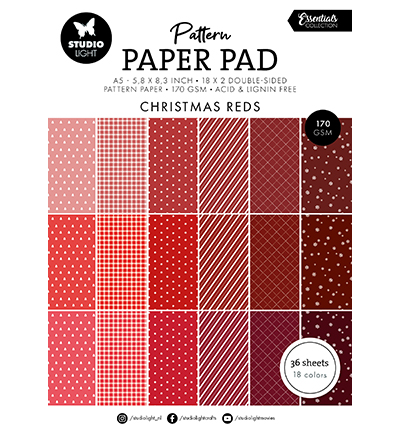 SL-ES-PPP207 - StudioLight - Paper Pad Christmas reds Essentials nr.207