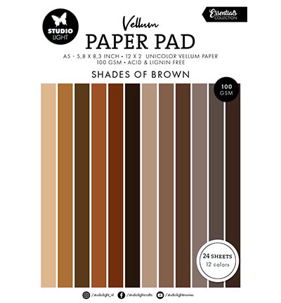 SL-ES-VPP195 - StudioLight - Vellum Paper Pad Unicolor paper Essentials nr.195