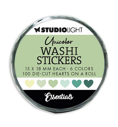 SL-ES-WASH19 - StudioLight - Washi Die-cut Stickers Greens Essentials nr.19