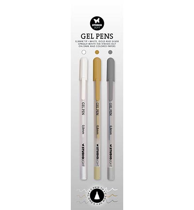 SL-ES-GP01 - StudioLight - Gel Pens White, Gold and silver Essentials nr.1