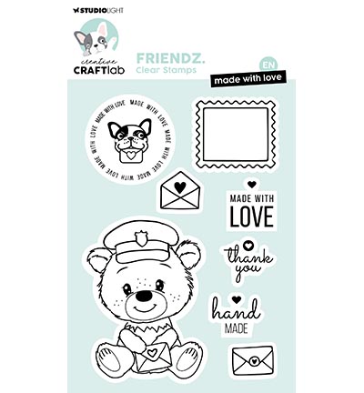 CCL-FR-STAMP709 - CraftLab - EN Made with love Friendz nr.709