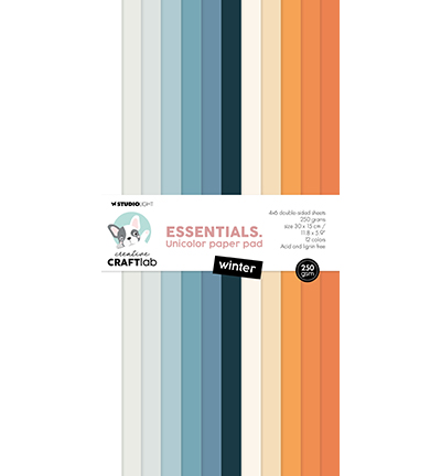 CCL-ES-UPP225 - CraftLab - Unicolor paper pad Winter Essentials nr.225