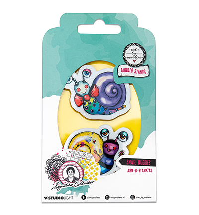 ABM-SI-STAMP748 - Art by Marlene - Snail buddies Signature Collection nr.748