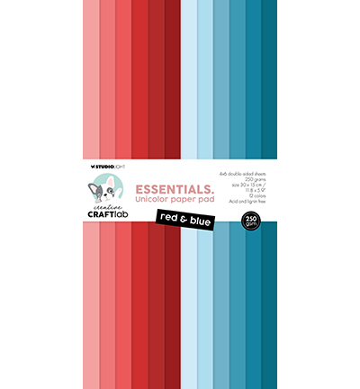 CCL-ES-UPP262 - CraftLab - Paper Pad Red & Blue Essentials nr.262