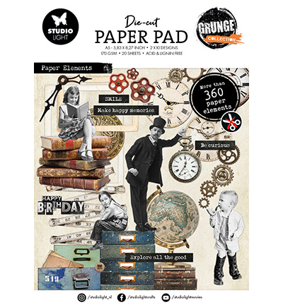 SL-GR-DCPP312 - StudioLight - Paper Pad Paper Elements Grunge Collection nr.312