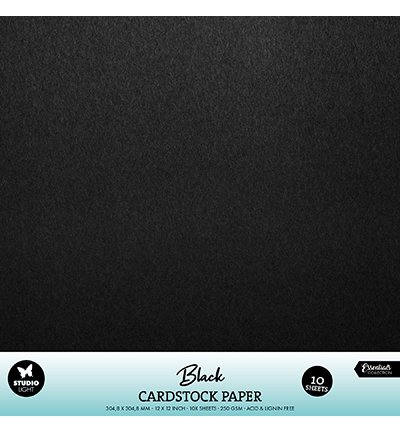 SL-CO-PS48 - StudioLight - Paper Set Cardstock Black 250 gsm Essentials nr.48