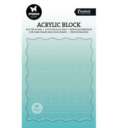 SL-ES-ASB09 - StudioLight - Acrylic stamping block for clear and cling stamps with grid Essentials nr. 09