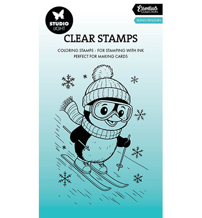 SL-ES-STAMP897 - StudioLight - Skiing penguin Essentials nr. 897 - 