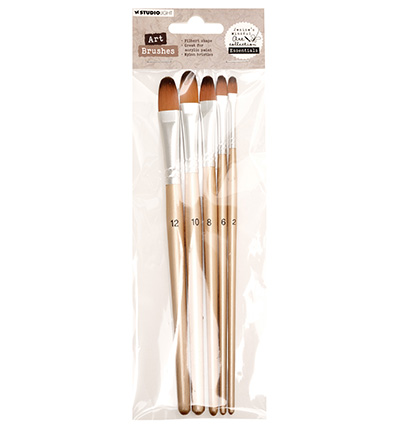 JMA-ES-BRUSH10 - Jenines - Brush Set Filbert, size 2-4-6-8-10 Essentials nr. 10
