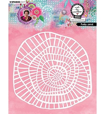 ABM-26-MASK383 - Art by Marlene - Funky spiral Art by Marlene nr. 383