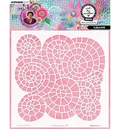 ABM-26-MASK386 - Art by Marlene - Labyrinth Art by Marlene nr. 386