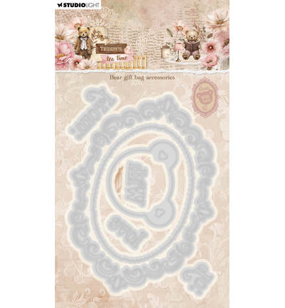 SL-TTT-CD1079 - StudioLight - Bear gift bag accesories Teddys Tea Time nr. 1079