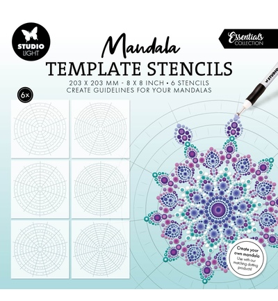 SL-ES-MASK399 - StudioLight - Mandala template stencils Essentials nr. 399