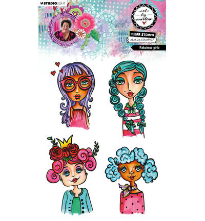 ABM-26-STAMP937 - Art by Marlene - ABM Clear Stamp – Fabulous Girls Art by Marlene nr. 937