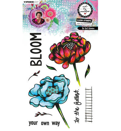 ABM-26-STAMP939 - Art by Marlene - ABM Clear Stamp – In Full Bloom Art by Marlene nr. 939