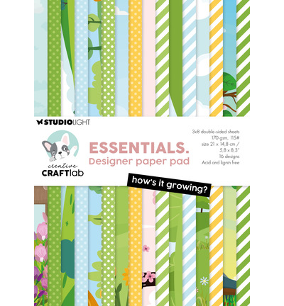 CCL-ES-DPP472 - CraftLab - CCL Designpapierblok – Hows It Growing? Essentials nr. 472