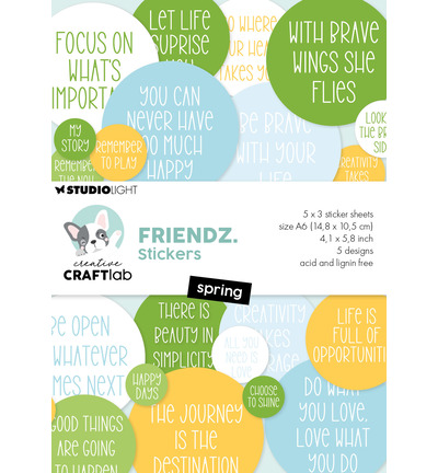 CCL-FR-STIC74 - CraftLab - CCL Stickerblok – Spring Friendz nr. 74