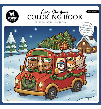 SL-ES-CB15 - StudioLight - StudioLight Coloring Book – Cozy Christmas Winter Rides Essentials no. 15