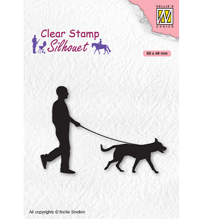 SIL070 - Nellies Choice - Silhouette Men-things Man with dog