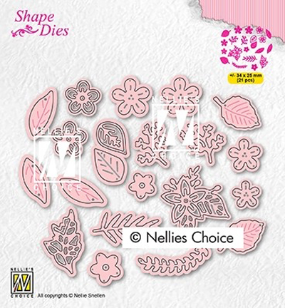 SD191 - Nellies Choice - Set of flowers and leaves