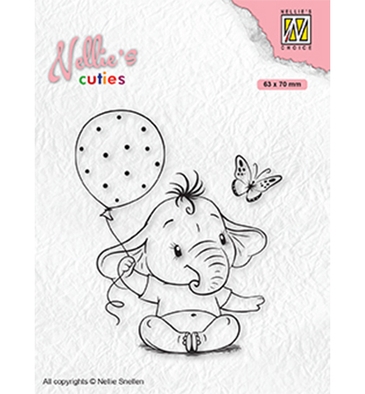 NCCS007 - Nellies Choice - Baby elephant with balloon