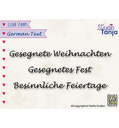 GTCS004 - Nellies Choice - German Texts, Frohe Weihnachten, Frohe Festtage, Frohes Fest