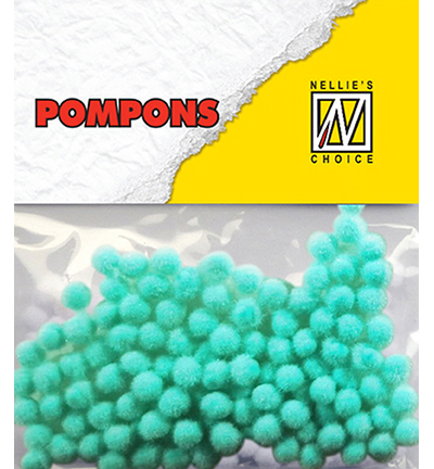 POM027 - Nellies Choice - Mini pompoms Turquoise