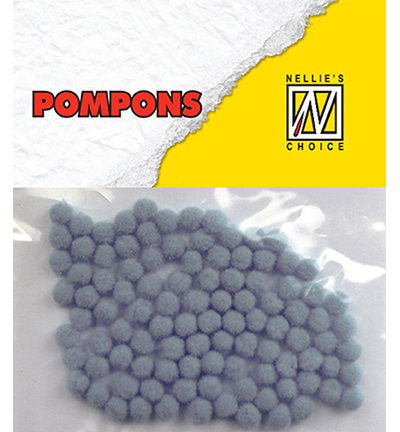 POM028 - Nellies Choice - Mini pompoms Grey