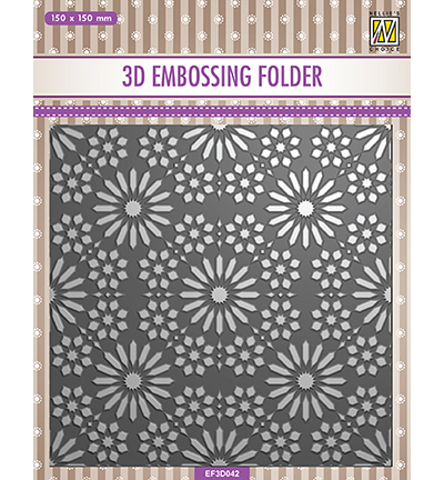 EF3D042 - Nellies Choice - Square frame Flower pattern