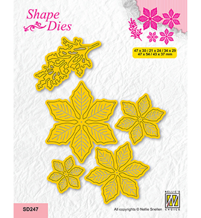 SD247 - Nellies Choice - Christmas designs Poinsettia with branch