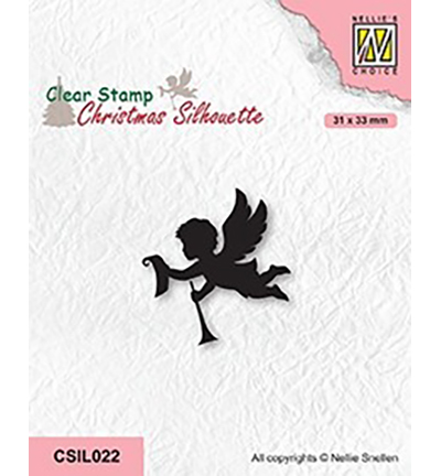 CSIL022 - Nellies Choice - Christmas Silhouettes Angel with message