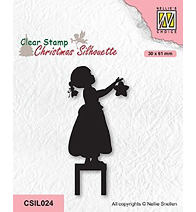 CSIL024 - Nellies Choice - Christmas silhouettes Little gril decorating