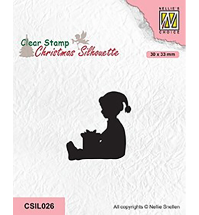 CSIL026 - Nellies Choice - Christmas silhouettes Little boy got a present
