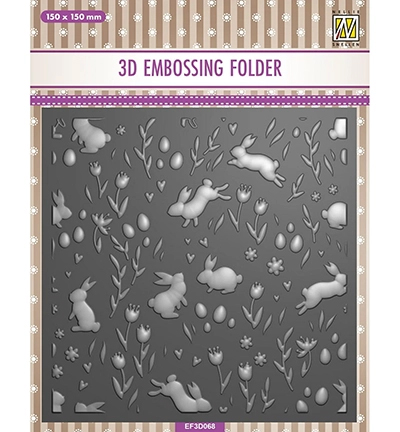EF3D068 - Nellies Choice - Background Rabbits and Tulips