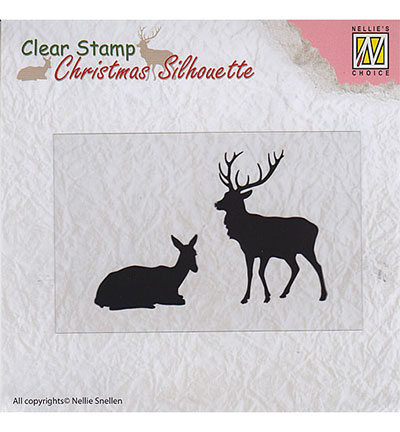 CSIL001 - Nellies Choice - Christmas Silhouette Reindeer