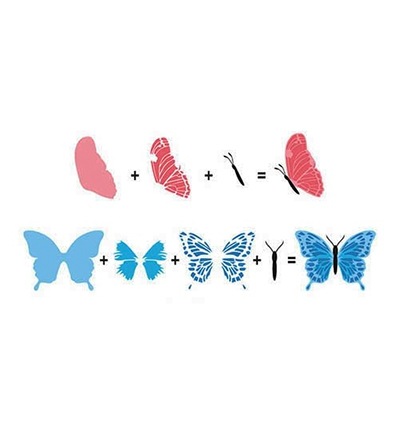 HS3DS002 - Nellies Choice - 3D clear stamps Butterflies