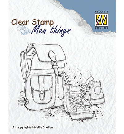 CSMT009 - Nellies Choice - Clear stamps Men Things Backpack & shoes
