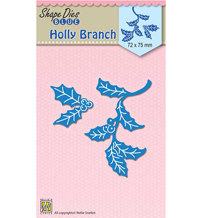 SDB058 - Nellies Choice - Shape Dies Blue Holly branch