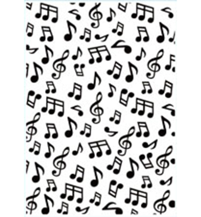 HSF024 - Nellies Choice - Embossing Folder backgrounds Musical notes