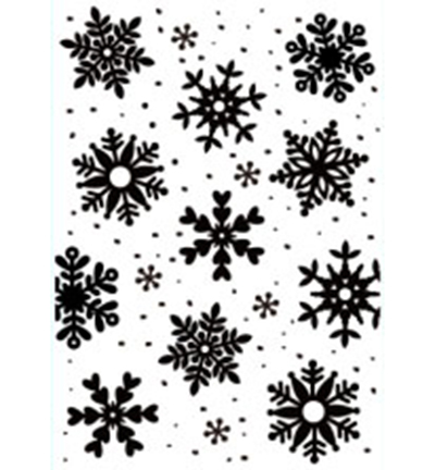 HSFC009 - Nellies Choice - Embossing Folder Christmas Backgrounds: Snowflakes