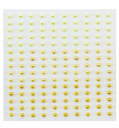 APS304 - Nellies Choice - Adhesive half pearls 3 shades of yellow/gold