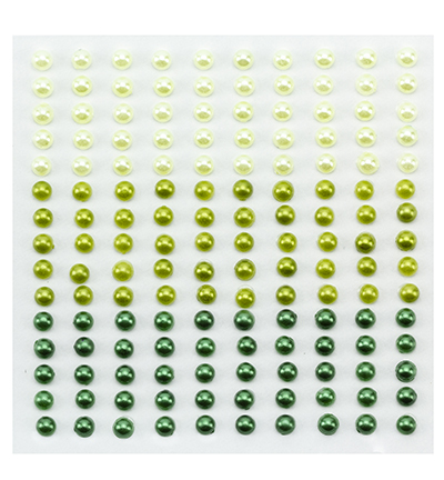 APS402 - Nellies Choice - Demi-perles adhésives 3 teintes vert