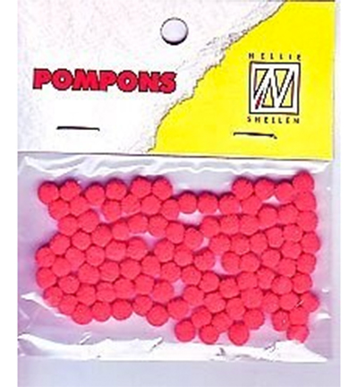 POM003 - Nellies Choice - Mini pompoms Rood