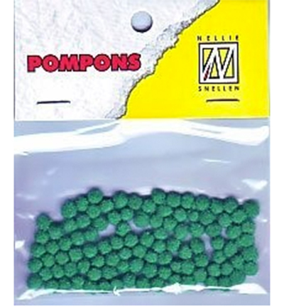 POM004 - Nellies Choice - Mini pompoms Emerald-green