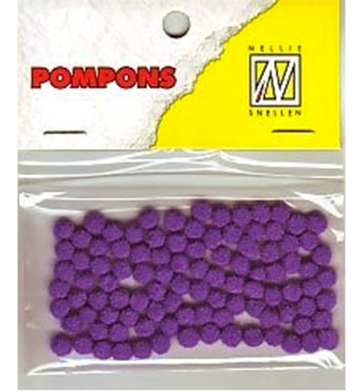 POM010 - Nellies Choice - Mini pompoms Paars